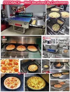 Sabuk terowongan panggang industri elektrik ganda, konveksi gas udara panas impinger <span class=keywords><strong>conveyor</strong></span> oven konveyor listrik untuk daging pizza bacon - Product Image 3