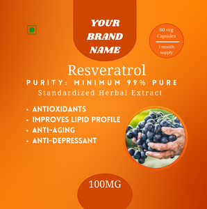 แคปซูล Resveratrol การเพาะปลูกในป่าบริสุทธิ์100% สารสกัดจากอินเดียโดยตรง - Product Image 2