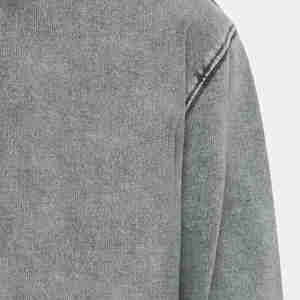 Custom Mens Heavyweight Oversize Gym Hoodie 100% Cotton Acid Washed Distressed Screen Printing Embroidered Winter Sports Hoodie - Product Image 3