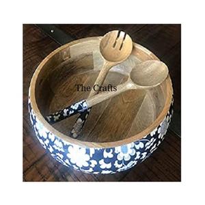 Classic Design Wooden Serving <b>Bowl</b> Premium Quality Round Shape Dessert <b>Snacks</b> Serving <b>Bowl</b> At Best Price - Product Image 1