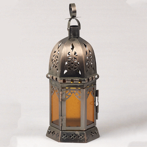 Lanterne métallique blanche Antique, lanterne décorative, pour jardin et intérieur, maison, vacances, blanche - Product Image 5