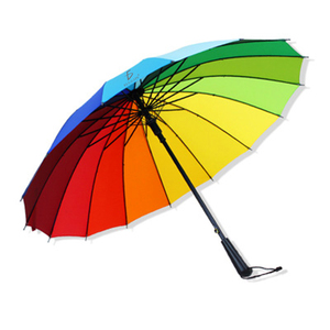 <b>Large</b> 16\" Solid Rainbow Heavy Duty Beach <b>Umbrella</b> Premium Quality <b>Umbrella</b> for Outdoor Use - Product Image 1