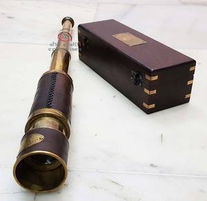 Nautical Brass Antique Handmade Telescope 65.2cm Round Vintage Pirate Spyglass Handheld Bird Watching <b>Christmas</b> - Product Image 5