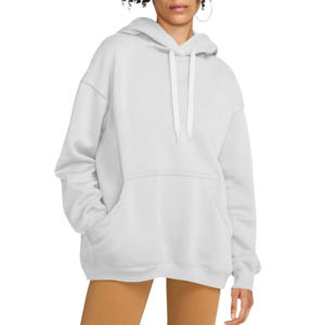 Sweats à capuche pour femmes surdimensionnés à épaules tombantes décontractés respirants 100% coton pull Premium coupe ample Y2K sweats à capuche pour femmes - Product Image 5