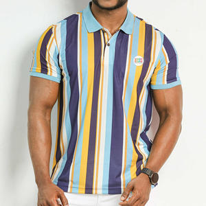 เสื้อโปโลลายทางแขนสั้นผ้าคอตตอน100เสื้อโปโลแฟชั่นตามสั่งจากผู้ผลิตบังคลาเทศ - Product Image 2