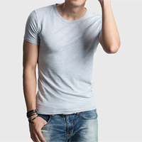T-shirt à manches courtes pour homme, couleur unie, personnalisable, écologique, respirant, polyester/coton, modèle 2025