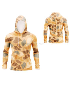 เสื้อและเสื้อท่อนบนสำหรับตกปลา ไซส์พลัส ผลิตจากผ้าสแปนเด็กซ์โพลีเอสเตอร์ กันน้ำ กันลม ต้านเชื้อแบคทีเรีย ป้องกันรังสียูวี พร้อมผ้าเนื้อหนัก 220 กรัม - Product Image 6