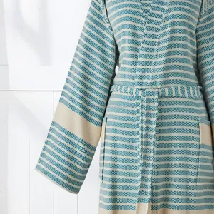 Peignoir unisexe 100% coton, best-seller, séchage rapide, vêtements de nuit d'été, tissu respirant, léger, toute l'année, fabrication ODM en Turquie - Product Image 2