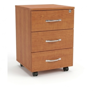 Modern Birch 3-Drawer File <b>Cabinet</b> <b>Lockable</b> Freestanding Office <b>Storage</b> Home Office Commercial Use - Product Image 4