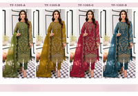Costume de broderie en organza lourd de créateur en coton de style maaria pakistanais avec moti vêtements indiens et pakistanais