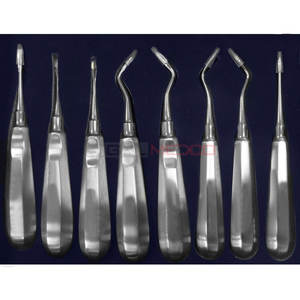 Juego de 10 Elevadores de Raíces Dentales Manuales de Acero Inoxidable, Kit de Cirugía General, Bein Flohr Heidbrink - Product Image 2