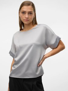 Nouveau respirant Polyester femme t-shirts de haute qualité couleur unie O cou lâche manches amples femmes t-shirts - Product Image 5