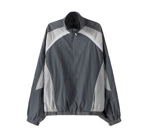 Chaqueta Anorak ligera informal de alta calidad OEM para hombre, diseño fino transpirable para exteriores con bloque de color y cremallera - Product Image 1