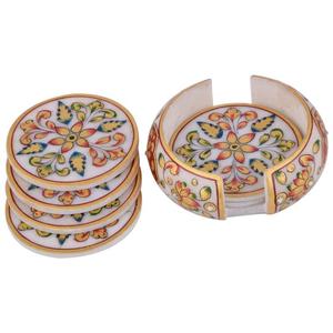 ที่รองแก้วหินอ่อนตกแต่งรูปทรงสี่เหลี่ยมที่รองแก้วกาแฟเบียร์ถ้วยไวน์ - Product Image 4
