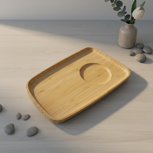 Best Sale 3203019-22X14 Wooden Serving Tray Food Safe Plywood <b>Tea</b> <b>Set</b> Tray For Export - Product Image 1