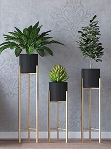Maceta decorativa de metal resistente con elegante diseño curvo adecuado para plantas de interior y detalles de jardín al aire libre - Product Image 6