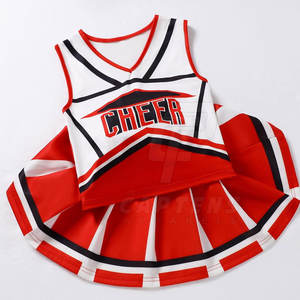 Vente en gros d'uniformes de pom-pom girl légers, uniformes de pom-pom girl de couleur unie avec logo personnalisé - Product Image 2