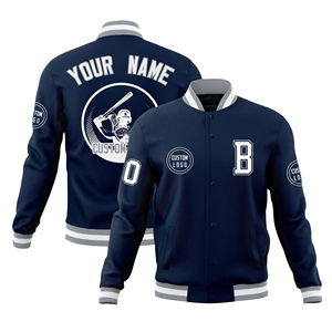 Fabricant de vestes universitaires personnalisées de haute qualité pour hommes Vestes Letterman de baseball avec logo brodé personnalisé - Product Image 2