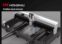 Machine de découpe laser à fibre HONGNIU avec source laser Raycus 1500W 3000W 6000W, découpeuse laser CNC pour métal, à tirage latéral fermé