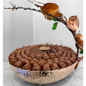 Hammered Metal Round Chocolate Bowl For Weddings Unique <b>Sweets</b> Serving Bowl Hotels Eco-Friendly Dining Accessory <b>Sweets</b> Holder - Product Image 1