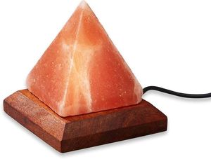 Stylish Handcrafted Himalayan Pink Salt Pyramid <b>Lamp</b> with Intricate Animal Carving Bowl and <b>Wooden</b> <b>Base</b> in Love Style Decor - Product Image 3