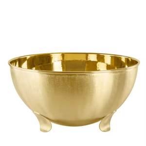 Cuencos martillados chapados en oro Diseño redondo moderno Artículos de hotel Cuenco de metal para servir Utensilios de cocina Cuencos de metal clásicos para servir - Product Image 2