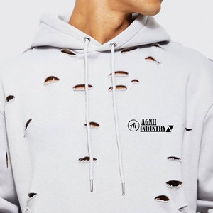 Hoodies d'hiver pour hommes, style déchiré, 100% coton, personnalisables, vente en gros, service OEM, parmi les plus vendus - Product Image 5