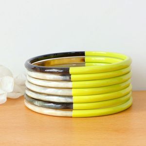 กำไลเขาสีแดงคุณภาพสูงกำไลเขาควายแท้สร้อยข้อมือเคลือบเงา - Product Image 6