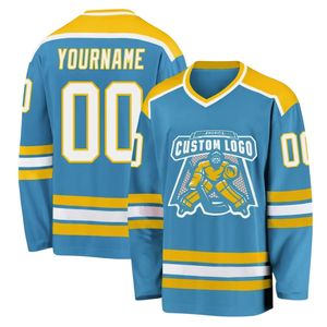 Uniformes de Hockey Personalizados OEM, Ropa Deportiva Ligera de Color Liso, Uniformes de Hockey Sublimados con Bordado de Sarga para Números de Equipo - Product Image 1