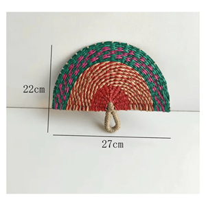 Abanico de Mano de Paja Marina Natural, Abanico de Paja Marina para Ceremonias, Recuerdos de Eventos y Refrescante, Hecho en Vietnam - Product Image 5
