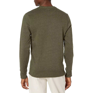 Nuevo jersey de cuello redondo recortado de Color sólido con logotipo personalizado para hombre, sudaderas de lana de invierno con diseño bordado, sudadera en blanco - Product Image 2