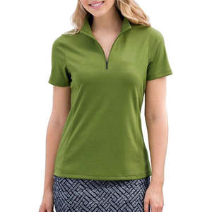 Design personnalisé femmes polos dames Slim Fit logo brodé femmes 100% coton polos - Product Image 3