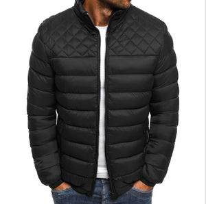 Chaquetas con relleno de algodón para hombre, abrigos de invierno frío, chaqueta de burbujas con cremallera y recubrimiento cerrado, abrigo de 5xl - Product Image 1