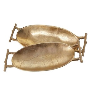 Plateau de service en aluminium en métal personnalisé de vente chaude Design classique avec options de couleur de forme de taille pour hôtels et restaurants - Product Image 2