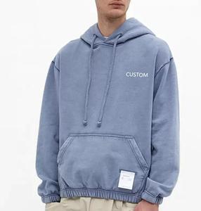 Sudadera con capucha de lavado ácido Manta lisa al por mayor de alta calidad personalizada - Product Image 1