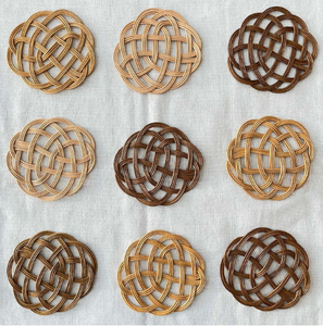 Portavasos de ratán tejido a mano para bebidas, posavasos de ratán para bebidas, posavasos de ratán Natural - Product Image 3