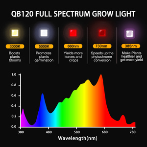 BAVAGREEN - Lámpara LED de Cultivo de Bajo Consumo de 120 W con Interruptor UV IR, Regulable, para Cultivo en Interiores de 2x2, Plantas Medicinales - Product Image 3