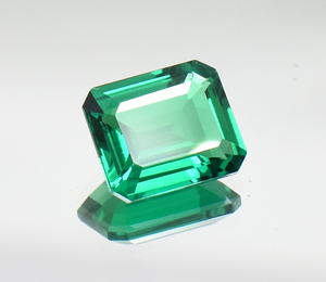 Forma de Octágono Esmeralda colombiana cultivada en laboratorio, Esmeralda hidrotermal, piedra preciosa cortada Esmeralda colombiana verde, 18X13mm 20X15mm - Product Image 4