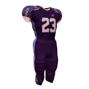 Uniforme de Fútbol Americano Personalizado de Manga Corta, Transpirable, Elástico, Material de Poliéster y Spandex para Entrenamiento, Juegos Escolares - Product Image 1