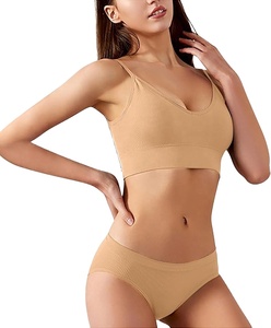 Conjuntos de sujetador y bragas sin costuras para hombre, de tiro alto, transpirable, cómodo, nuevo diseño, ropa interior, conjunto de lencería, deportes suaves Ashiba - Product Image 1