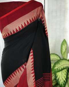 Modern Khadi Cotton <b>Saree</b> with <b>Blouse</b> for Women-Party Wear Winter & Summer Reversible Sun Protection - Product Image 5