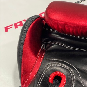 No Boxing No Life Red/Black Customized Laced Up Sparring Boxing <b>Gloves</b> For Sale Personalized Logo Training Fighting Martial Arts - Product Image 5