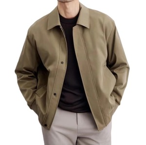 Veste d'extérieur décontractée pour hommes d'affaires de marque supérieure avec col rabattu manteaux de mode simples pour une utilisation au bureau - Product Image 1