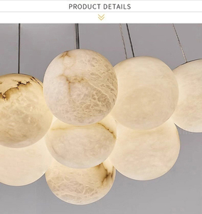 Luminaire suspendu conique en albâtre style américain pour intérieur moderne personnalisé Lustre décoratif pour cuisine îlot de <span class=keywords><strong>foyer</strong></span> et couloir - Product Image 2