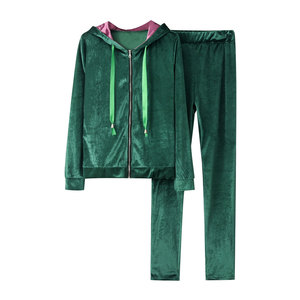 Top des tendances, meilleures ventes, survêtement en velours pour femmes, survêtement de course de grande taille pour survêtement en velours de sport avec logo personnalisé - Product Image 6