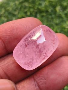 Natural Pink Morganite Cushion Cut Cabochon Stone Chosen for Fine Soft <b>Blush</b> Jewelry Creation Romantic Grace Classic Elegance - Product Image 3