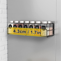 Lot de 2 ou 4 supports magnétiques mobiles pour épices, organisateur d'épices, étagère de réfrigérateur, support mural magnétique pour épices pour réfrigérateur