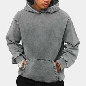 OEM venta al por mayor personalizado ácido lavado pulóver Tye Die Sudadera con capucha 100% algodón de gran tamaño francés Terry liso teñido para los hombres en otoño - Product Image 1