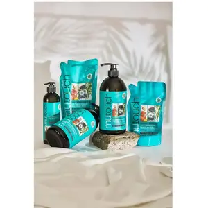 Producto de baño para recarga usando aroma delicado mejor opción Mutouch crema de ducha Habbatus Sauda, aceite de oliva y miel 450ML