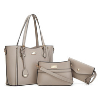 Ensemble de sacs à main 3-en-1 pour femmes tendance, grande capacité, sac fourre-tout en cuir pour le bureau et les trajets quotidiens, sac à bandoulière